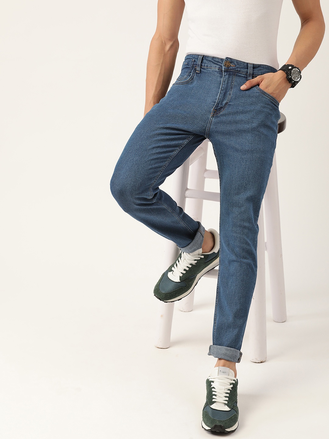 

Kook N Keech Men Blue Slim Tapered Fit Stretchable Jeans