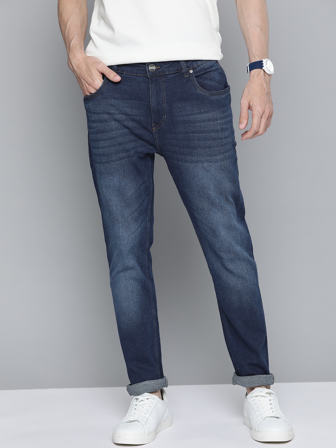 

Mast & Harbour Men Blue Skinny Fit Light Fade Stretchable Jeans