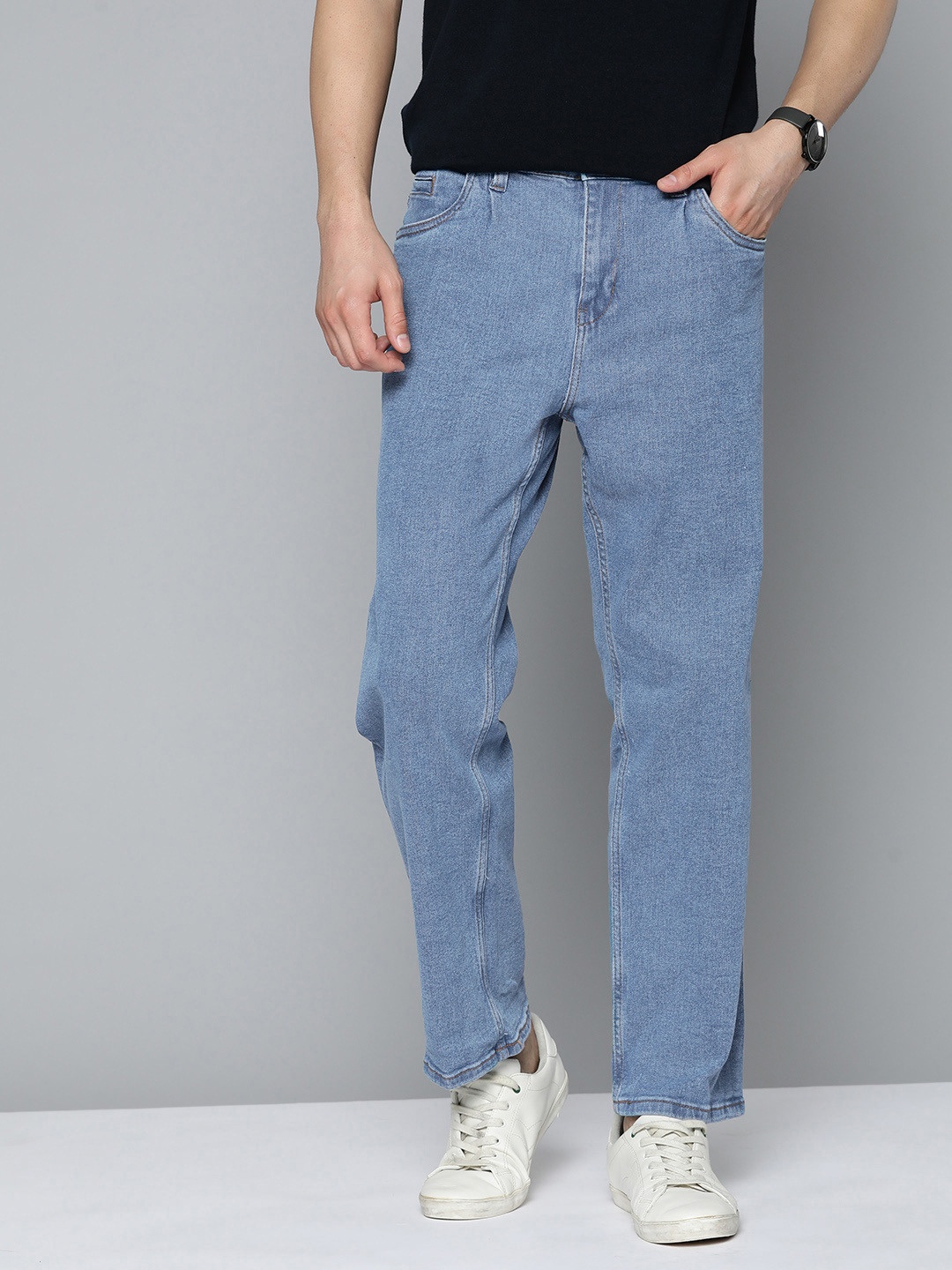 

Mast & Harbour Men Blue Straight Fit Stretchable Jeans