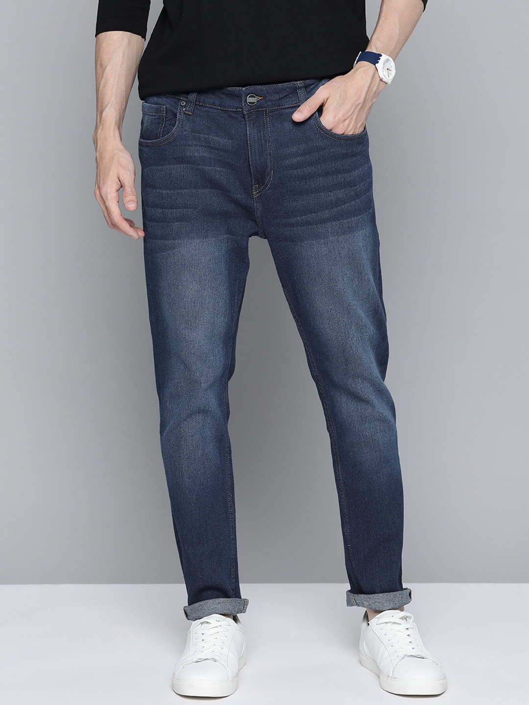 

Mast & Harbour Men Blue Skinny Fit Light Fade Stretchable Jeans