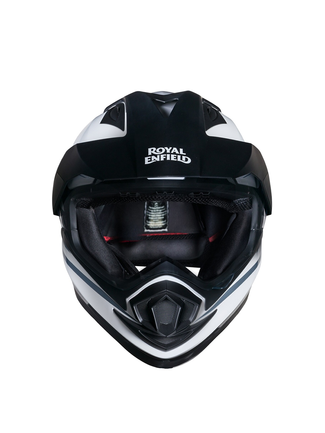

Royal Enfield Unisex White & Black Solid Full Face Helmet