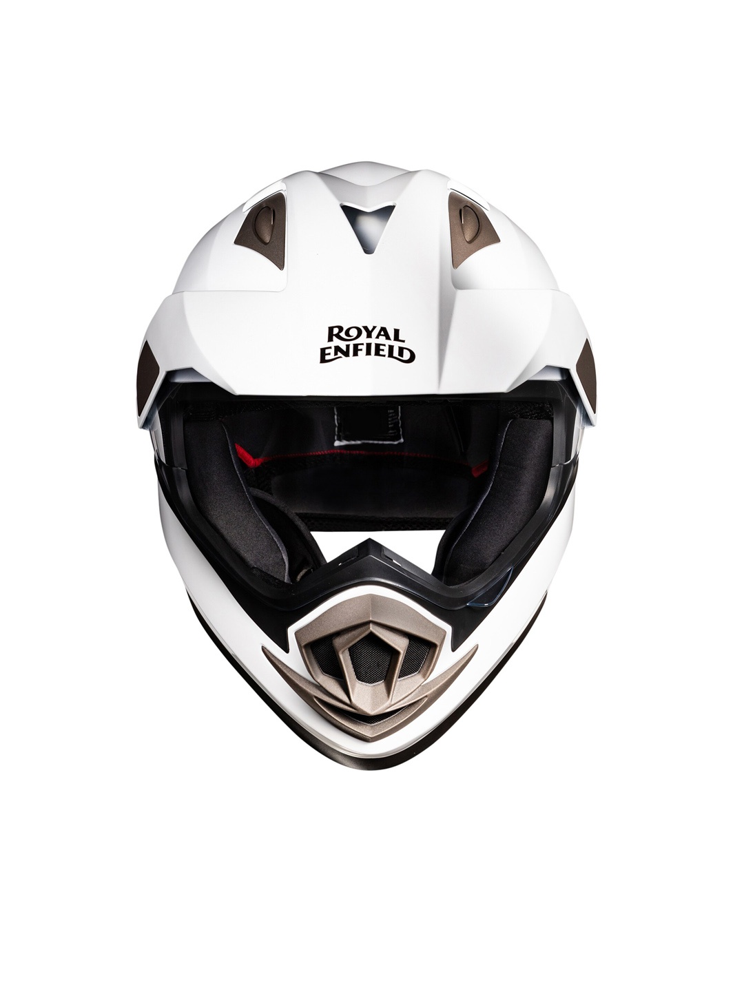 

Royal Enfield White Solid Full Face Helmet