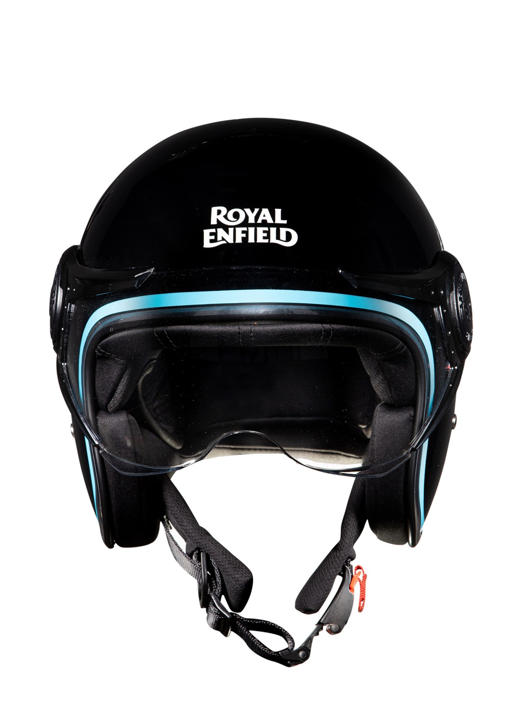 

Royal Enfield Black Graphic Printed Open Face Helmet