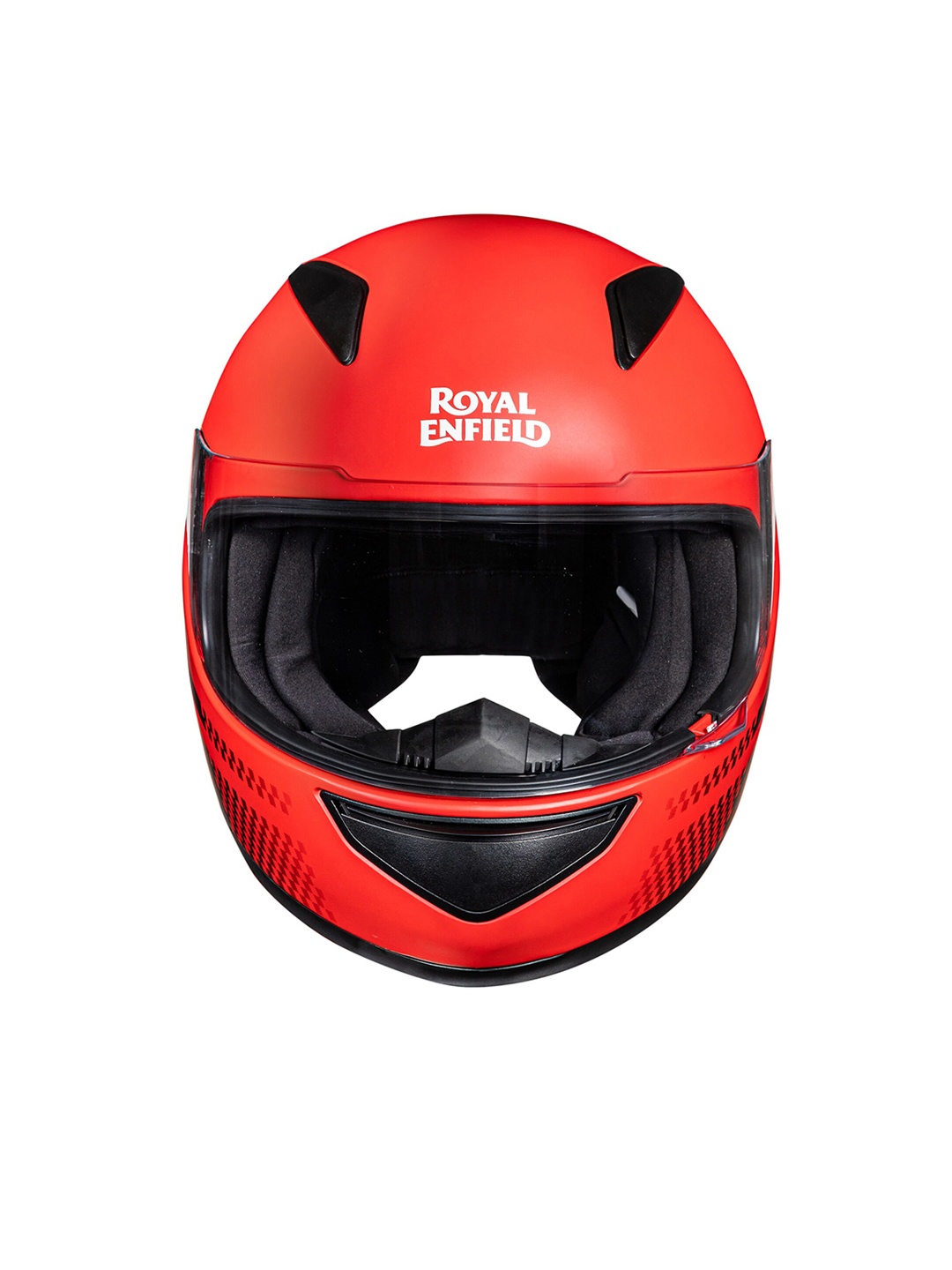 

Royal Enfield Red & Back Solid Full Face Helmet