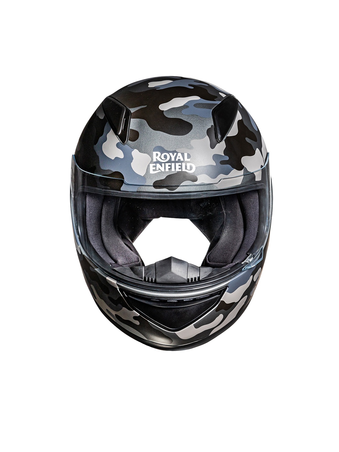 

Royal Enfield Charcoal Grey Street Prime Crackling Camo Full Face Helmet