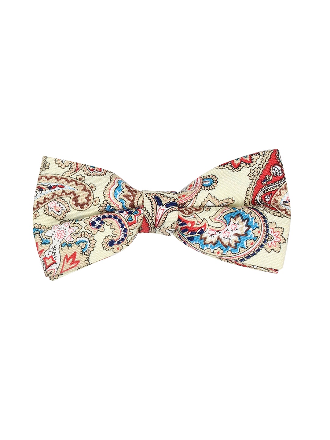 

PELUCHE Men Beige Printed Cotton Bow Tie
