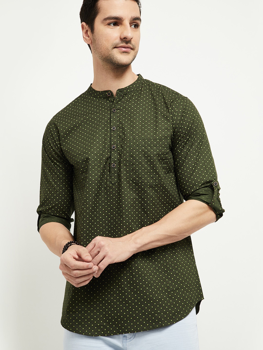 

max Men Green Casual Shirt