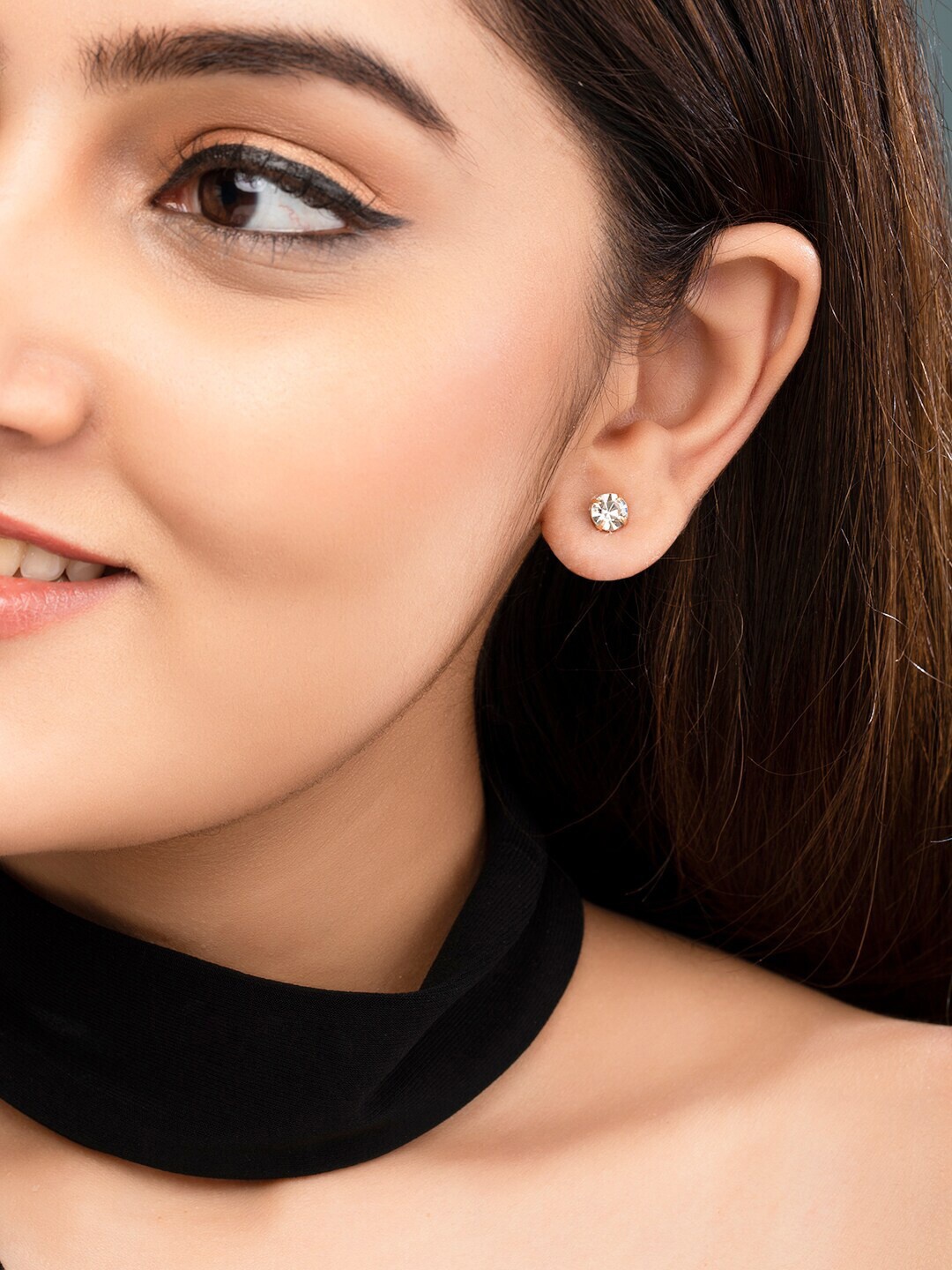 

TOKYO TALKIES X rubans FASHION ACCESSORIES Set of 6 Gold-Toned Contemporary Studs Earrings