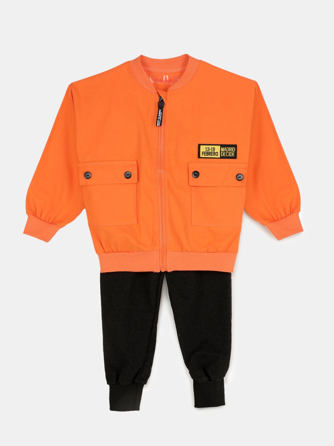 

Hopscotch Boys Orange & Black Coat with Trousers