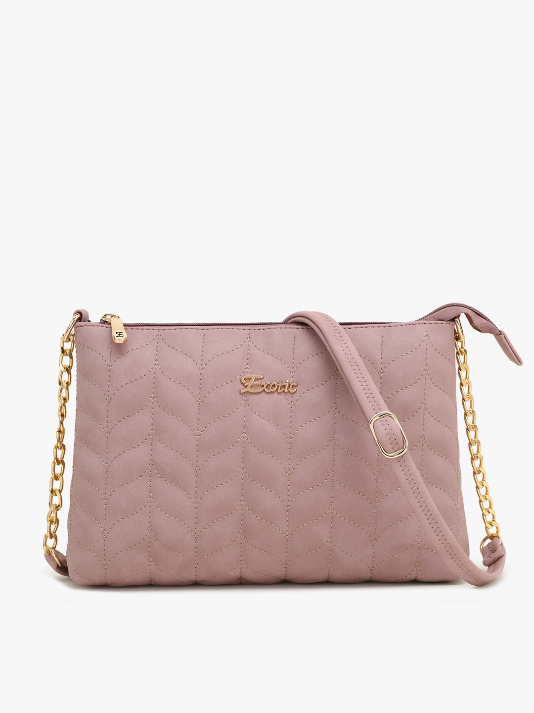 

Exotic Nude-Coloured Textured Structured Sling Bag