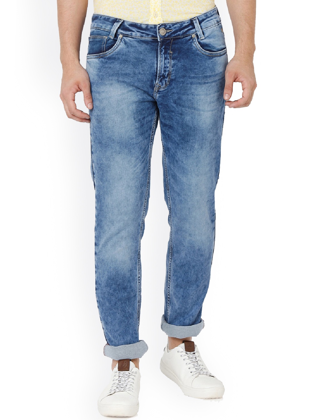 

Mufti Men Blue Slim Fit Heavy Fade Stretchable Jeans