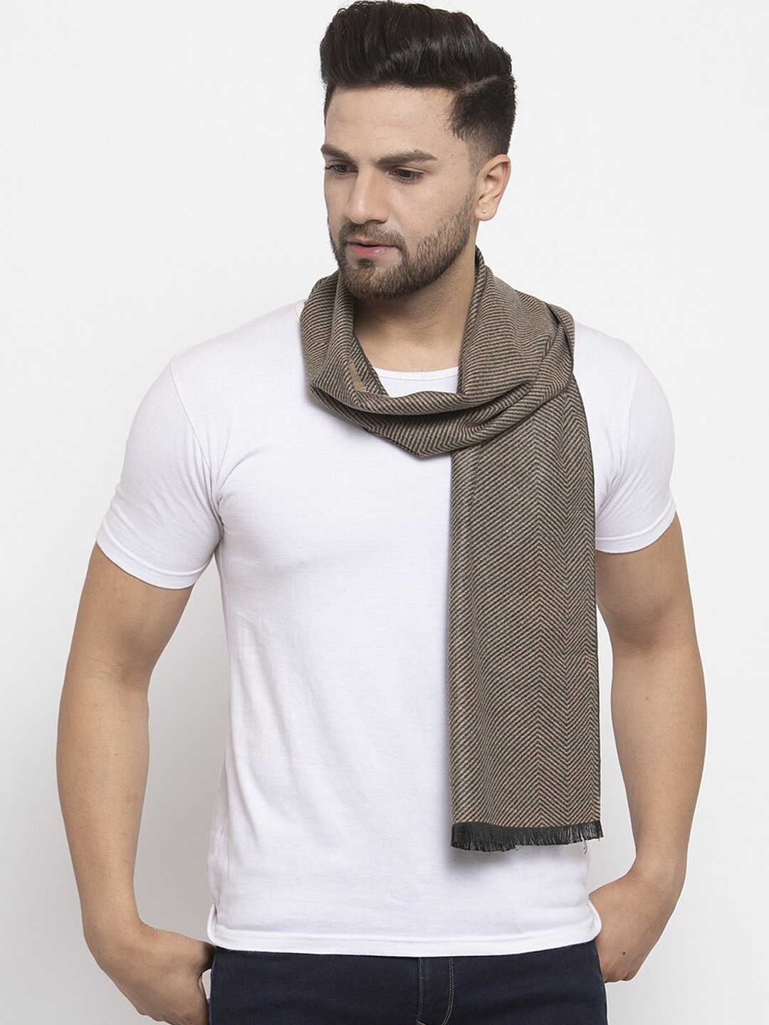 

Maxence Men Beige Printed Muffler