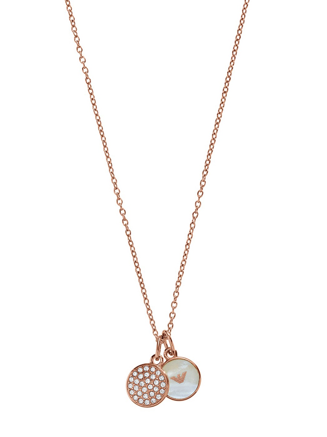 

Emporio Armani White & Rose Gold Plated Chain
