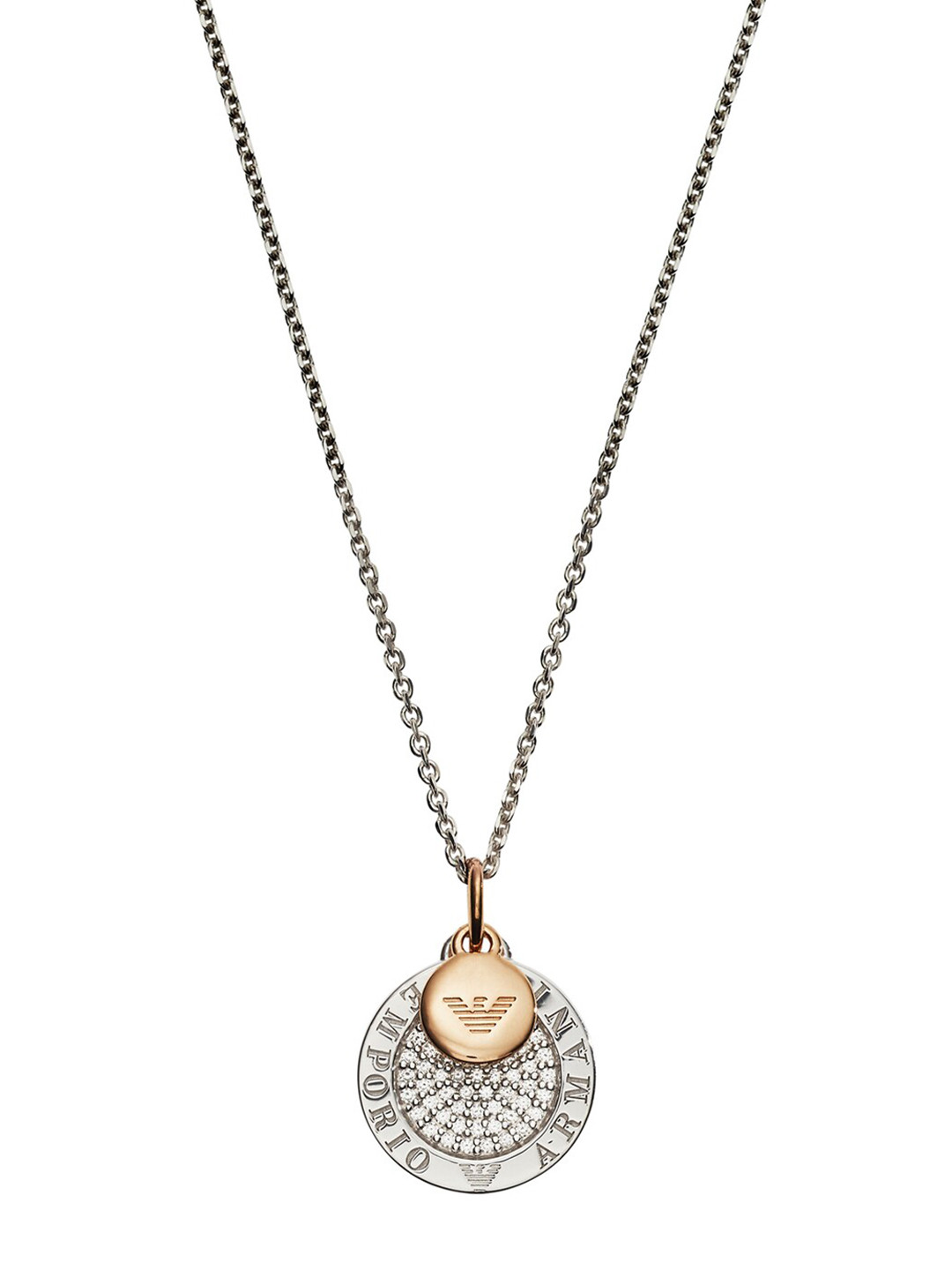 

Emporio Armani Women Silver-Toned & Gold-Toned Sterling Silver Chain Necklace