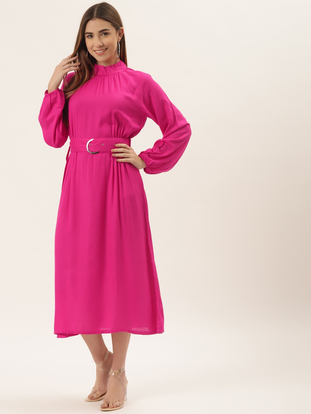 

Alsace Lorraine Paris Pink A-Line Midi Dress