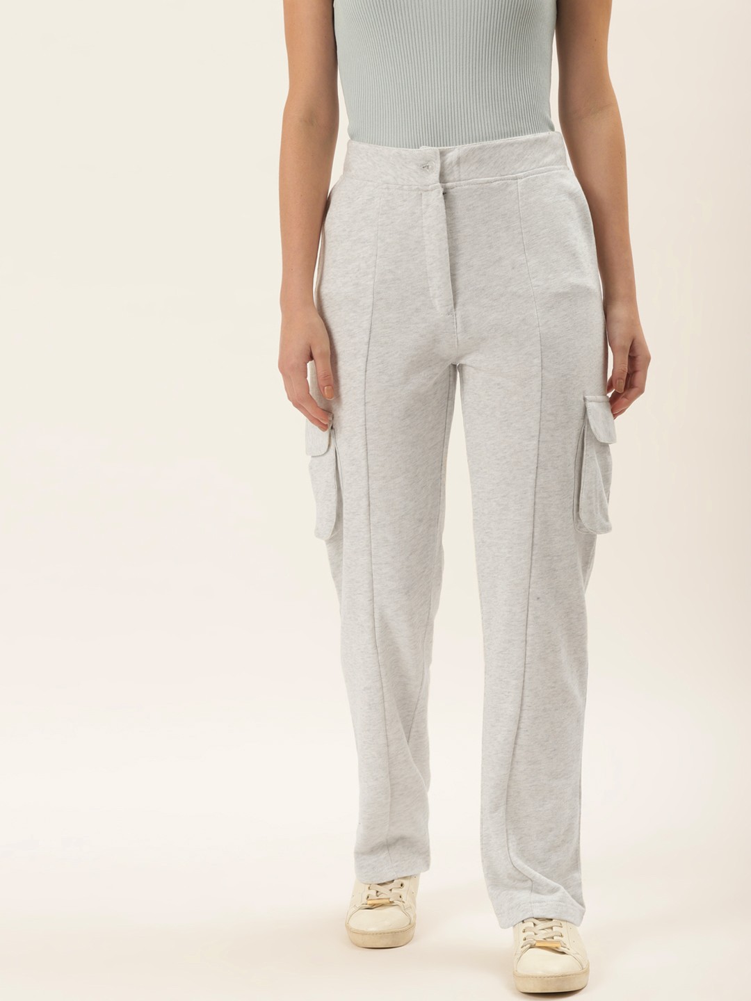 

Alsace Lorraine Paris Women Grey Smart Cargos Trousers