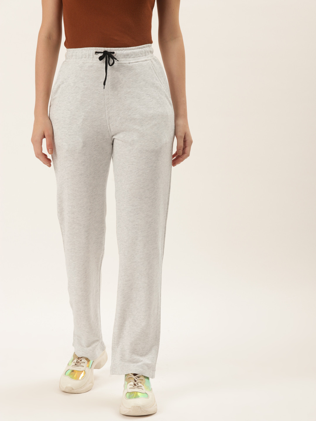

Alsace Lorraine Paris Women Grey Melange Solid Cotton Track Pants