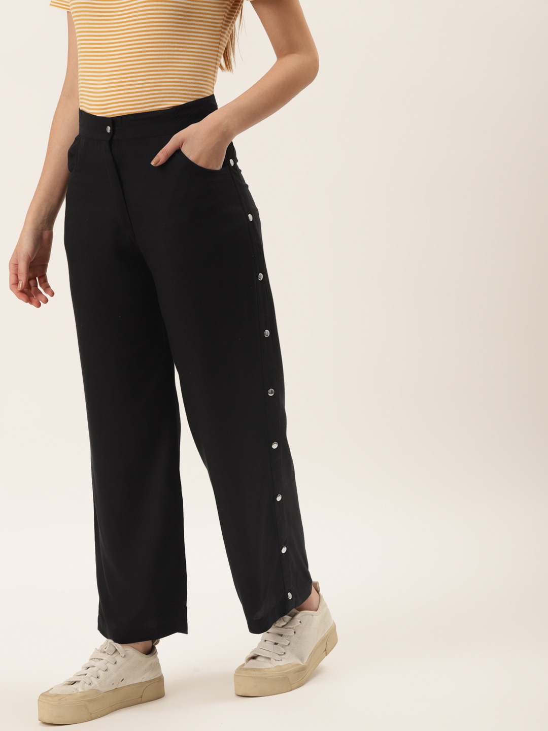 

Alsace Lorraine Paris Women Black Smart Trousers