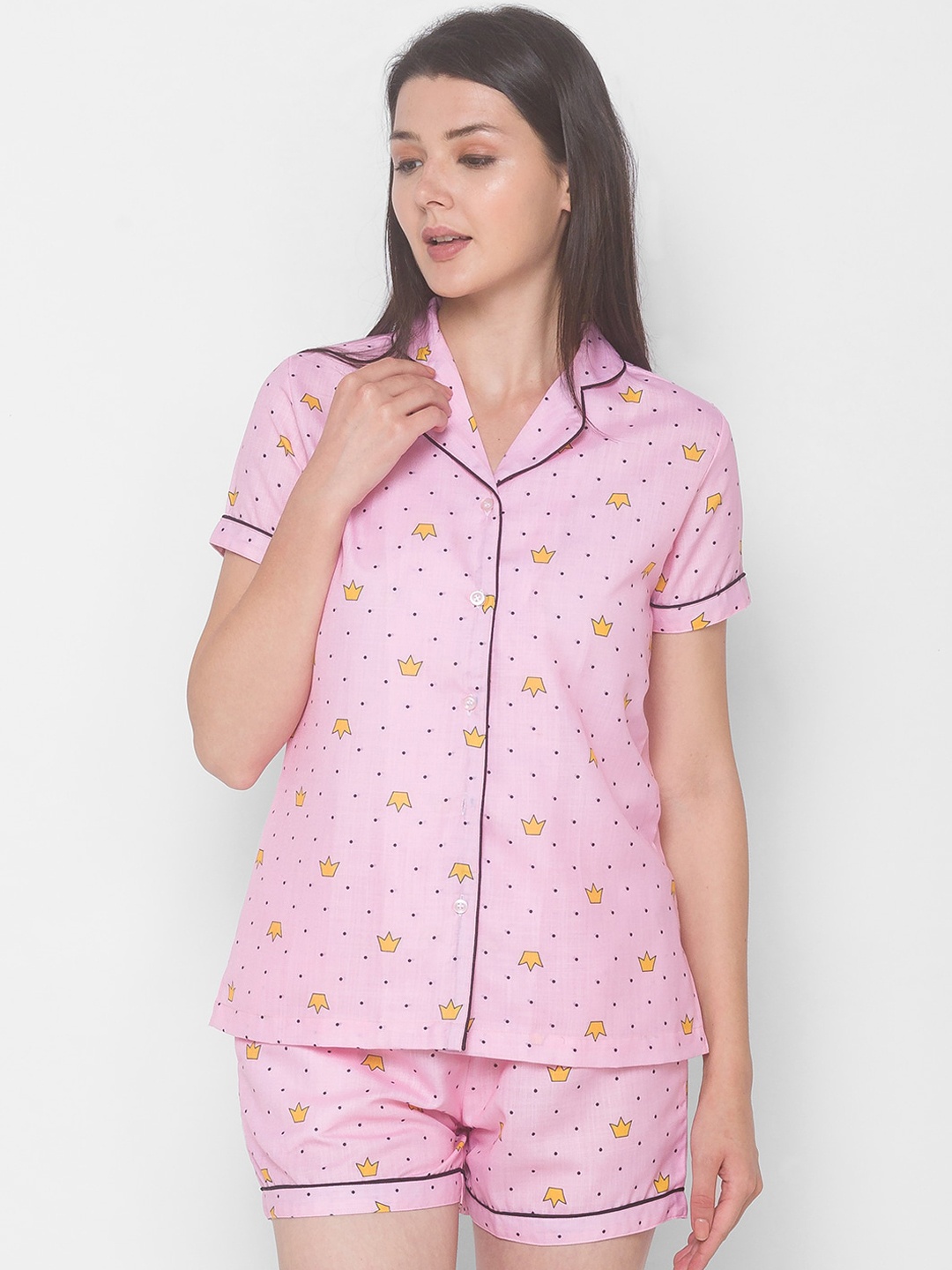 

FashionRack Women Printed Night suit, Pink