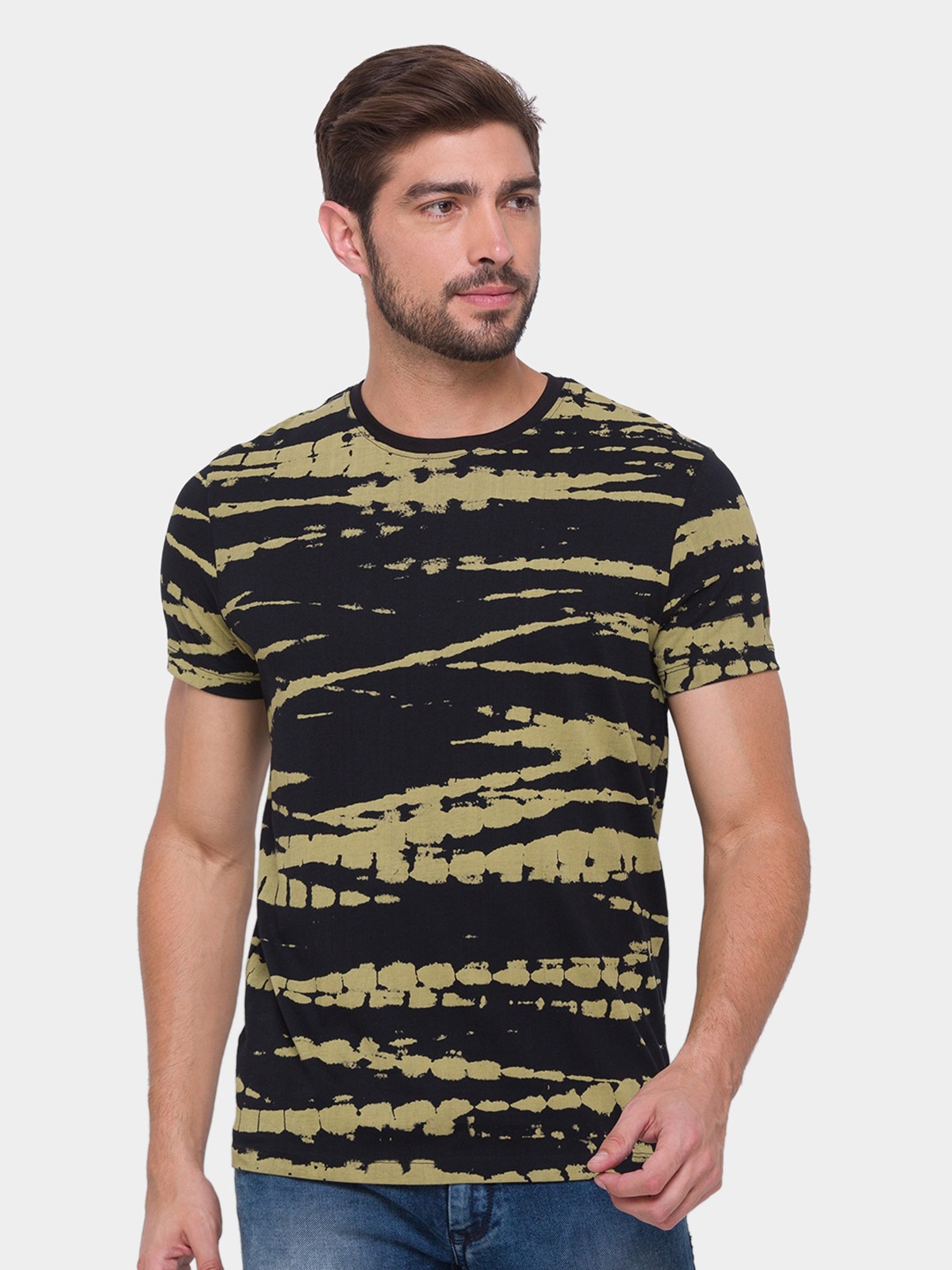 

Being Human Men Black Striped T-shirt