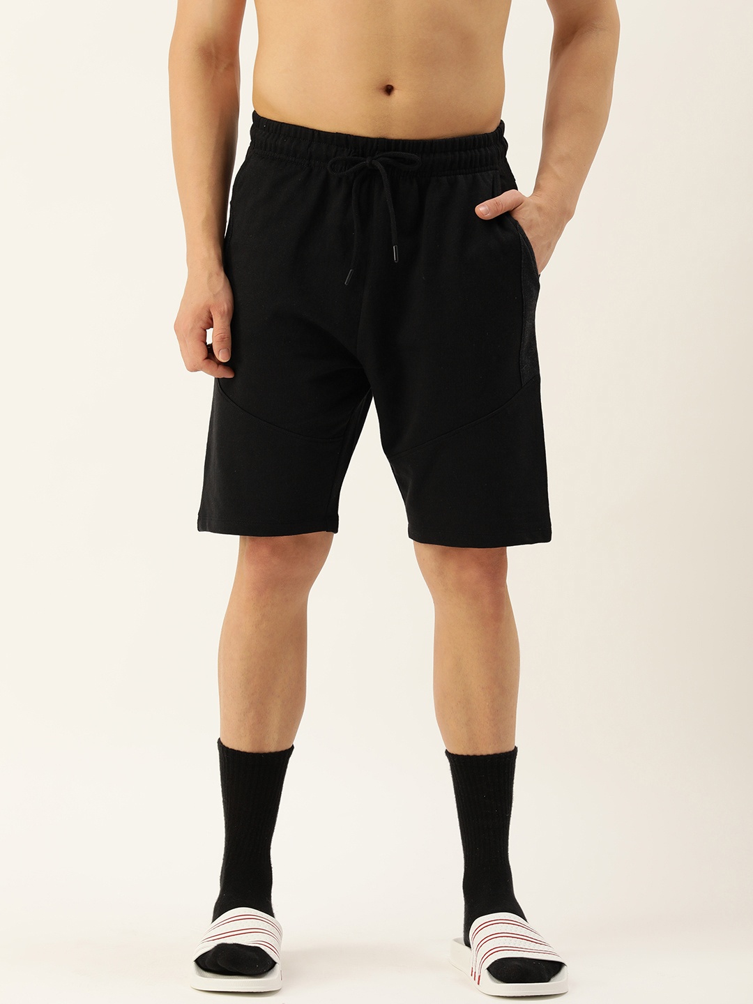 

Harvard Men Mid-Rise Shorts, Black