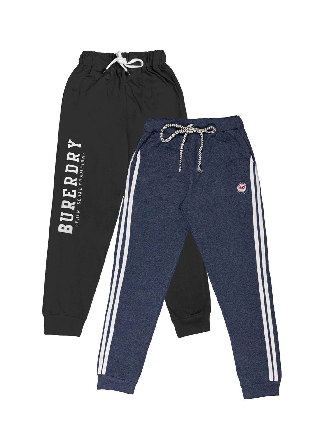 

Todd N Teen Boys Pack Of 2 Printed Pure Cotton Joggers, Blue