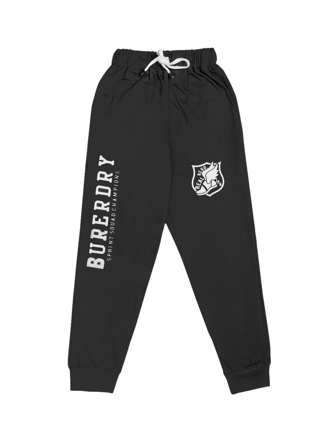

Todd N Teen Boys Grey White Printed Pure Cotton Joggers