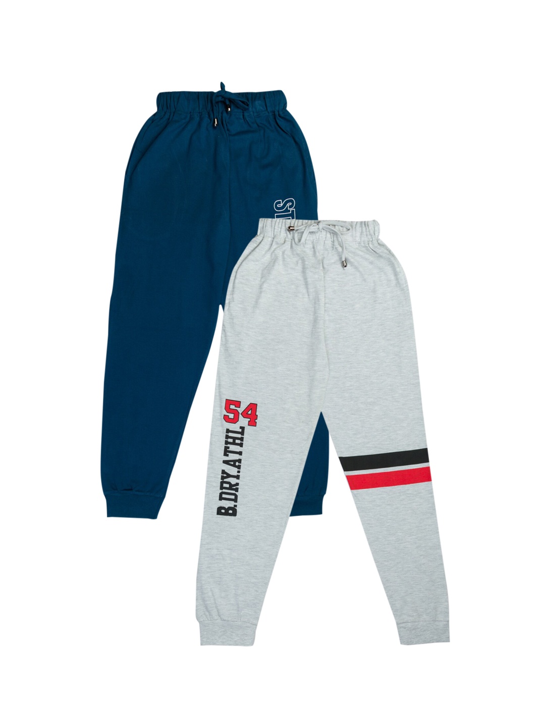 

Todd N Teen Boys Pack Of 2 Printed Pure Cotton Joggers, Grey