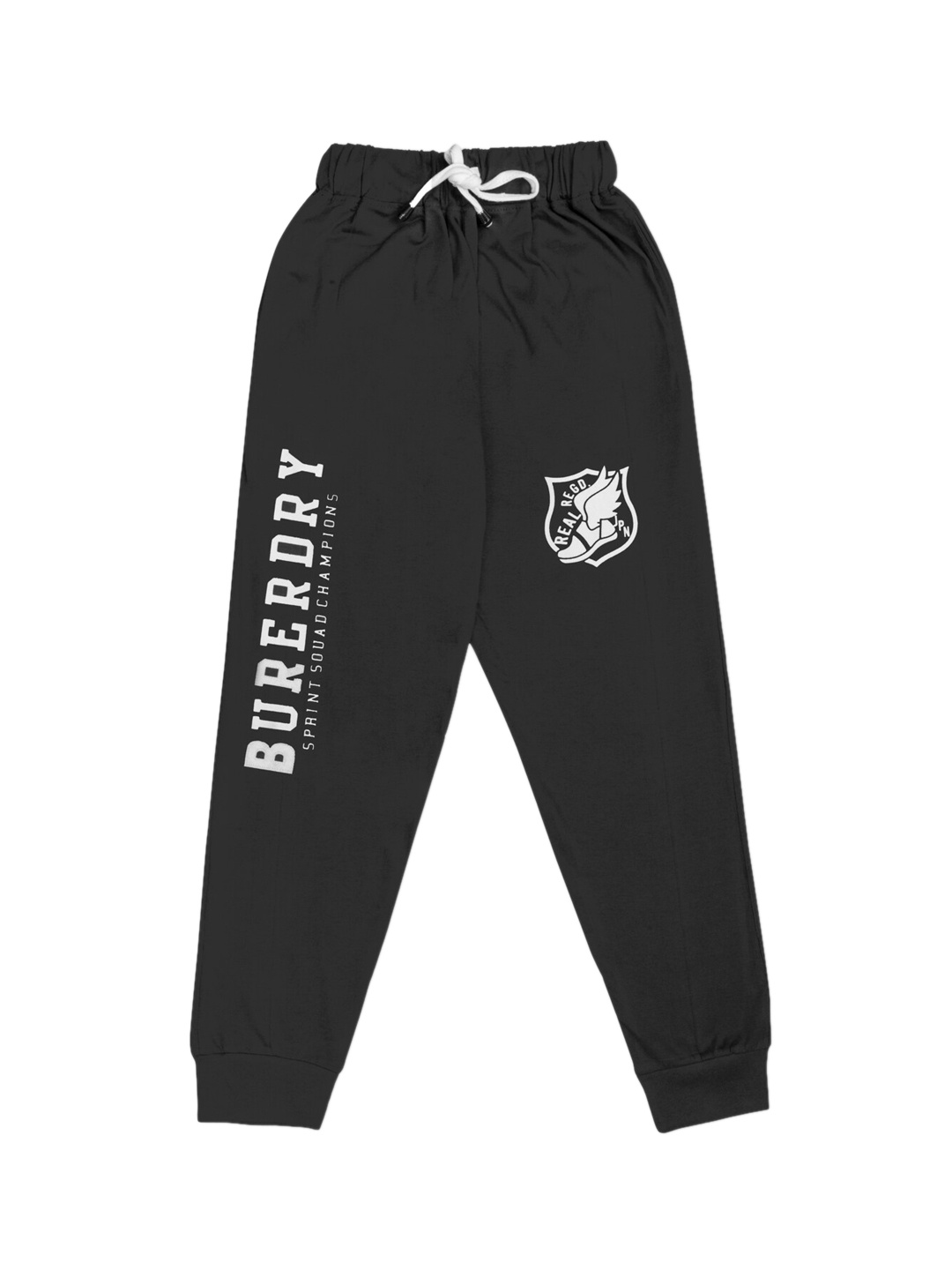 TODD N TEENS Boys Black & White Printed Pure Cotton Joggers