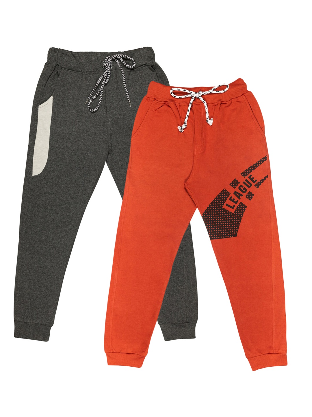 

TODD N TEENS Boys Pack Of 2 Printed Pure Cotton Joggers, Black