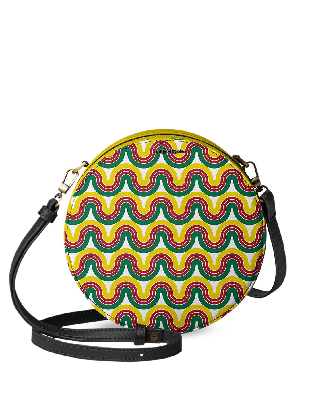 

DailyObjects Yellow & Green Printed Sling Bag