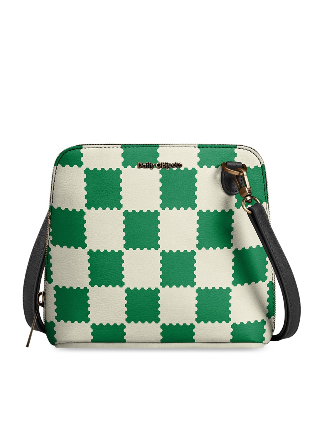 

DailyObjects Multicoloured Checked Printed PU Structured Sling Bag, Multi