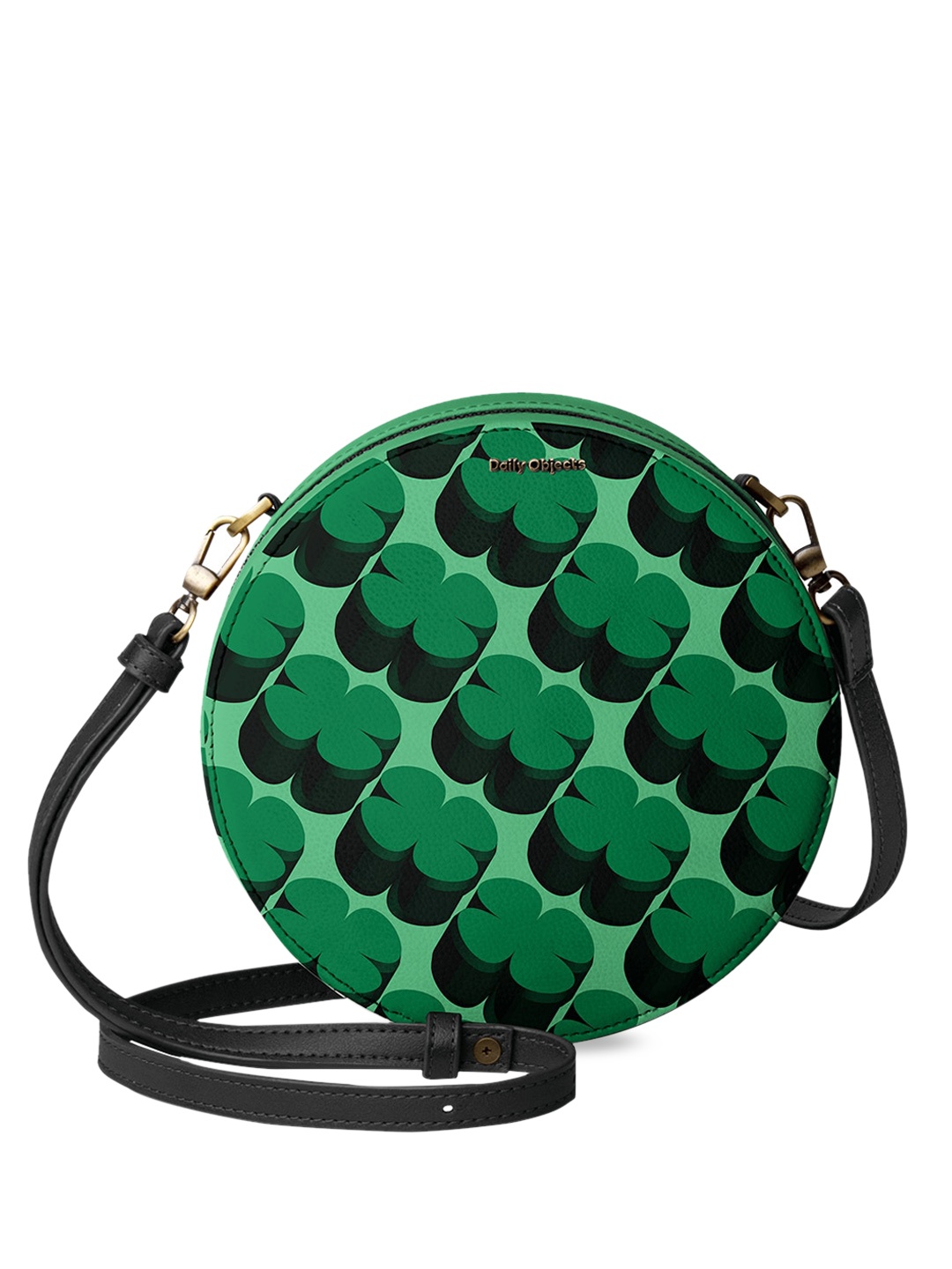 

DailyObjects Green Geometric PU Structured Sling Bag with Quilted