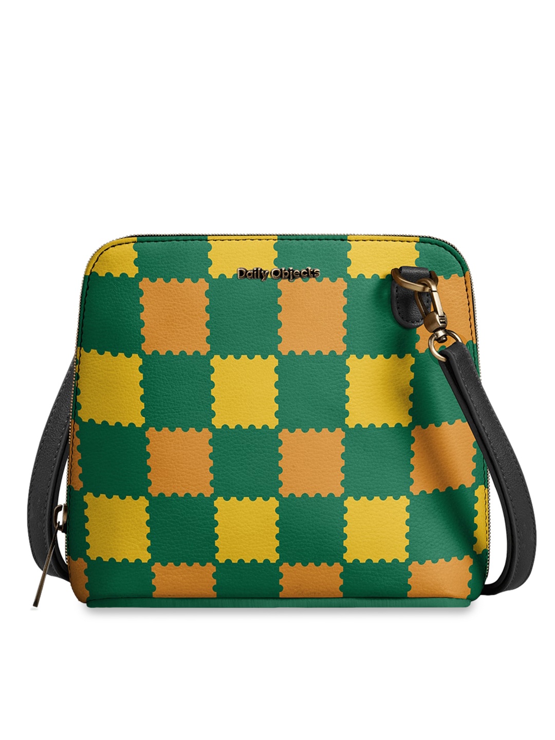 

DailyObjects Multicoloured Checked PU Structured Crossbody Bag, Multi