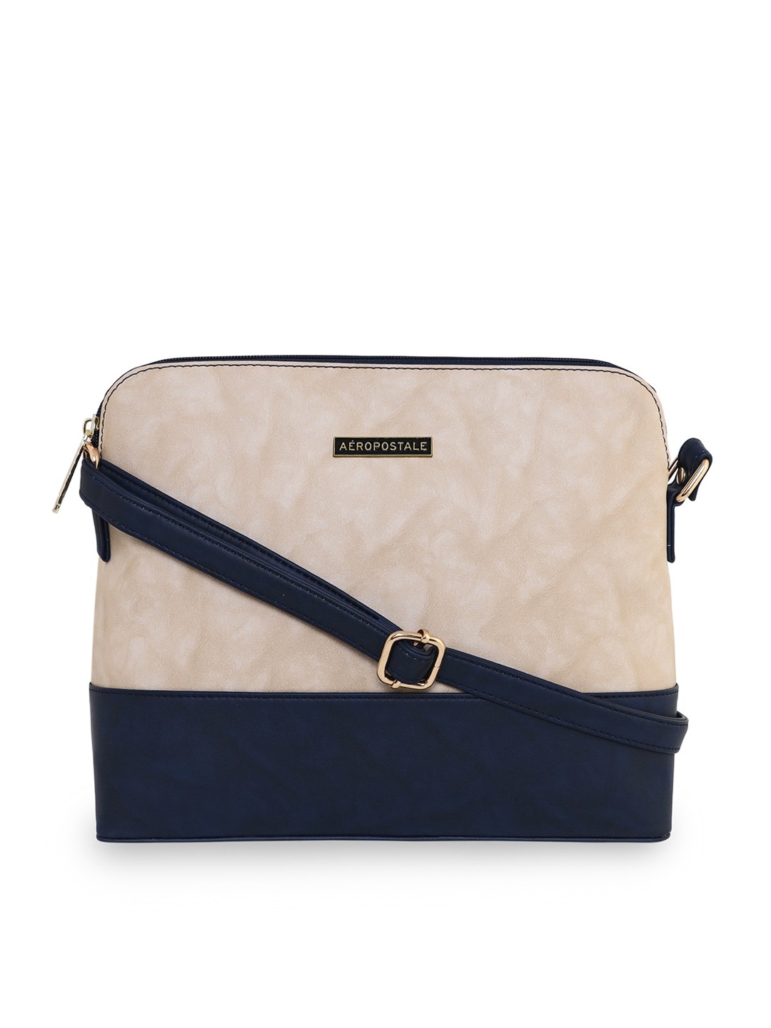 

Aeropostale Blue Colourblocked Structured Sling Bag
