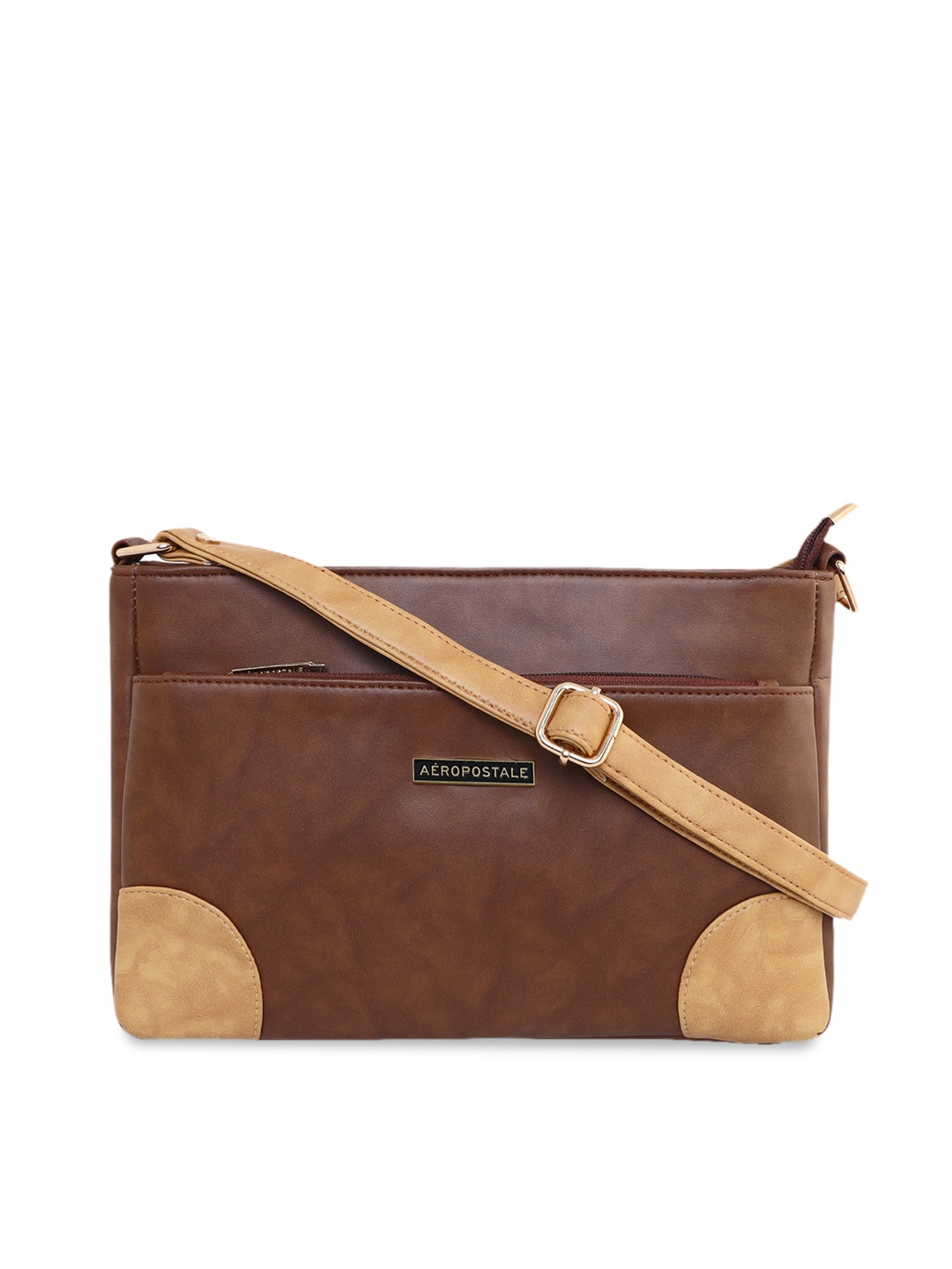 

Aeropostale Brown Structured Sling Bag