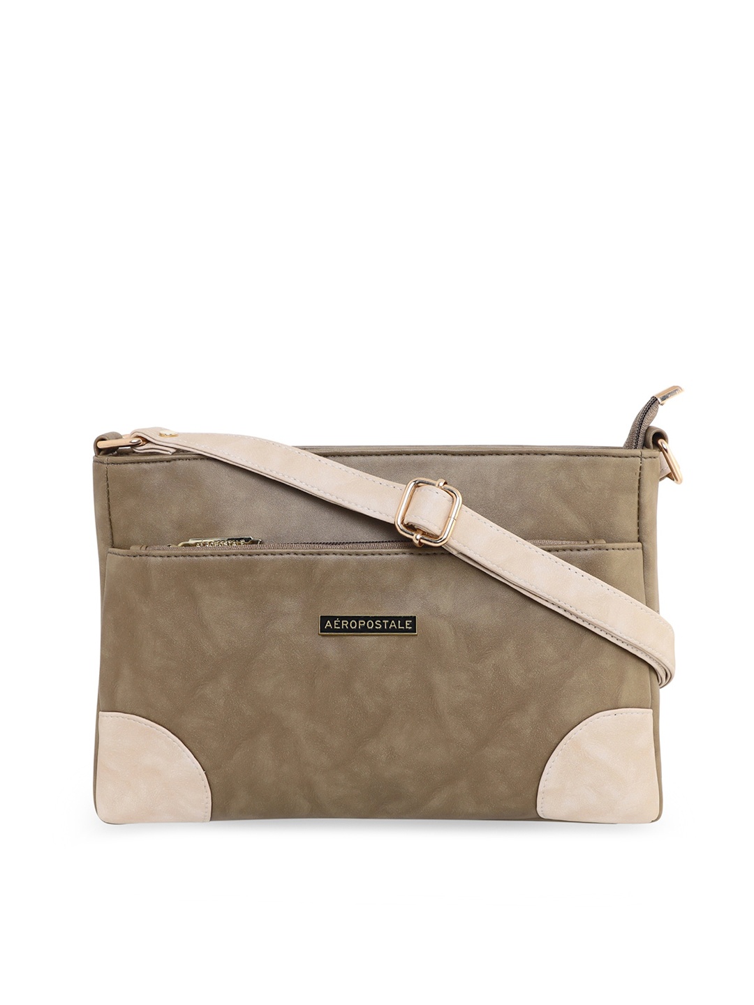 

Aeropostale Coffee Brown Structured Sling Bag