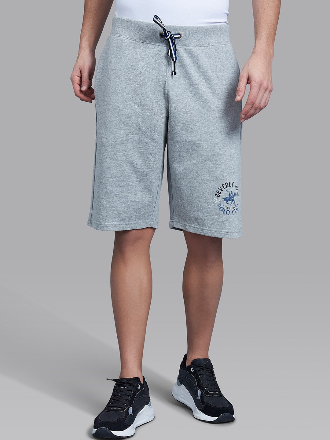 

Beverly Hills Polo Club Men Grey Cotton Shorts