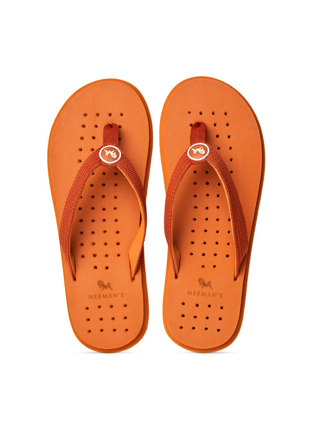 

NEEMANS Women Orange Solid Thong Flip-Flops