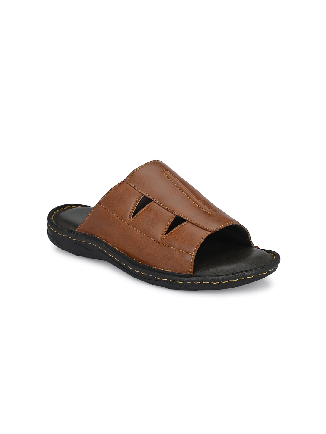 

El Paso Men Tan Brown Ethnic Comfort Sandals