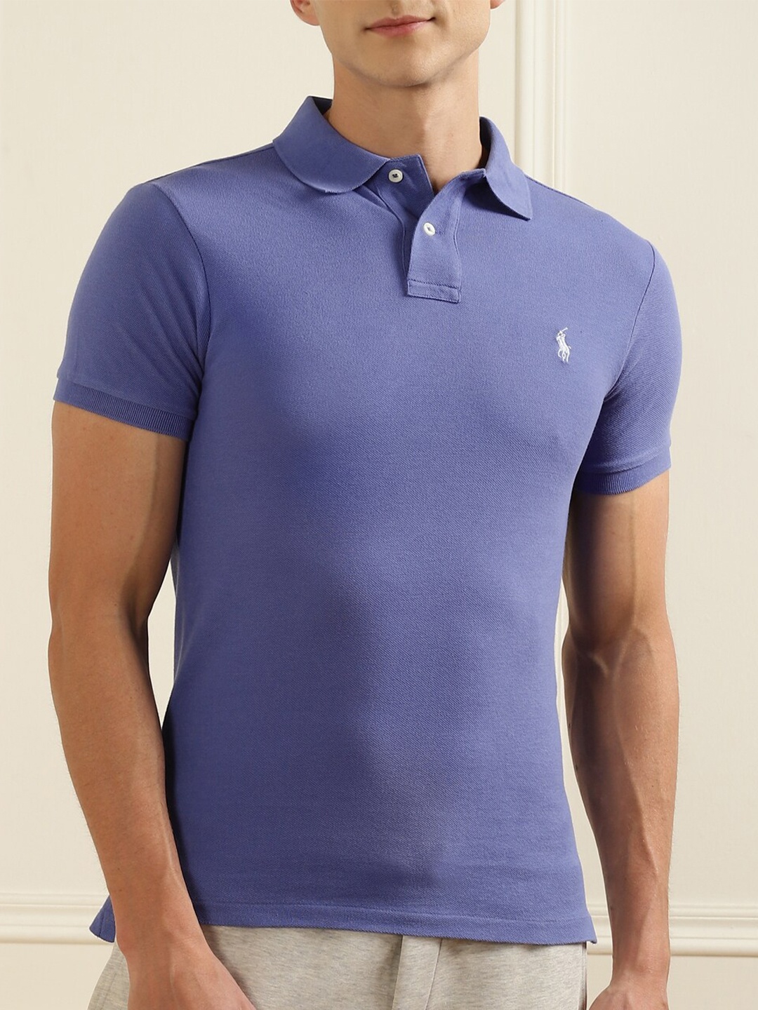 

Polo Ralph Lauren Men Blue Polo Collar T-shirt