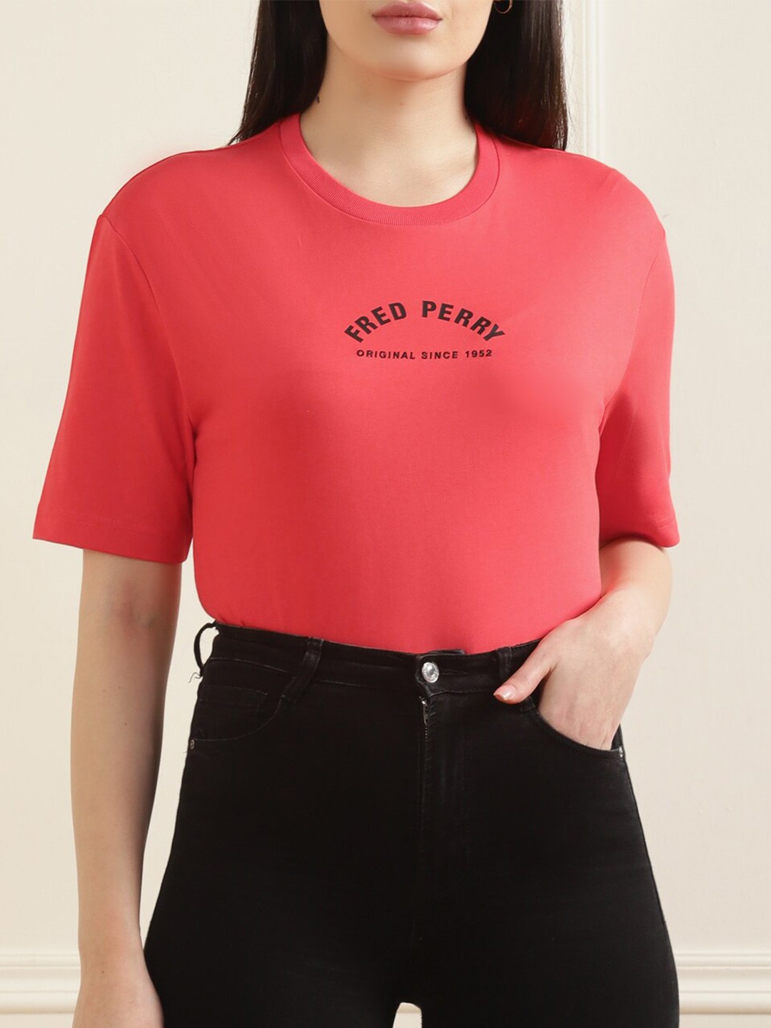 

Fred Perry Pink Print Top