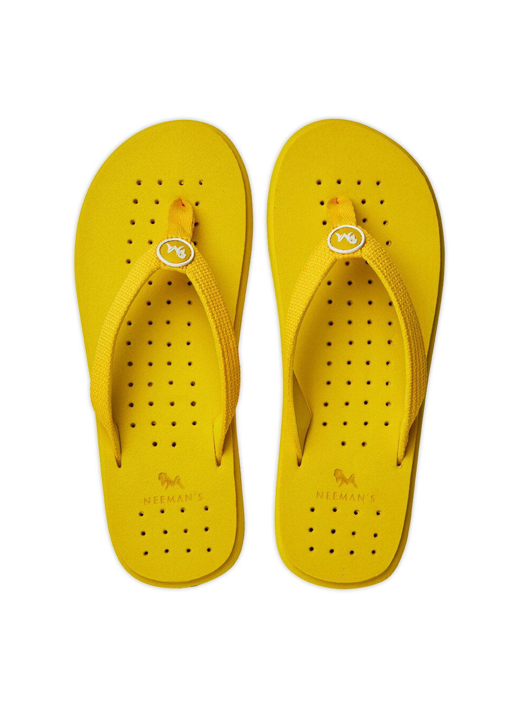 

NEEMANS Men Yellow Rubber Thong Flip-Flops
