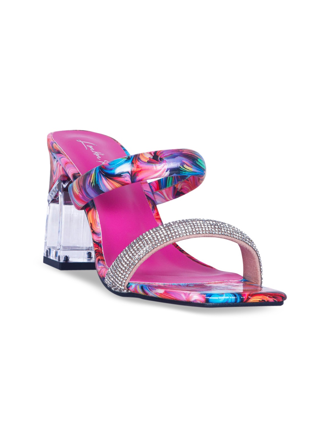 

London Rag Pink & Blue Block Heels