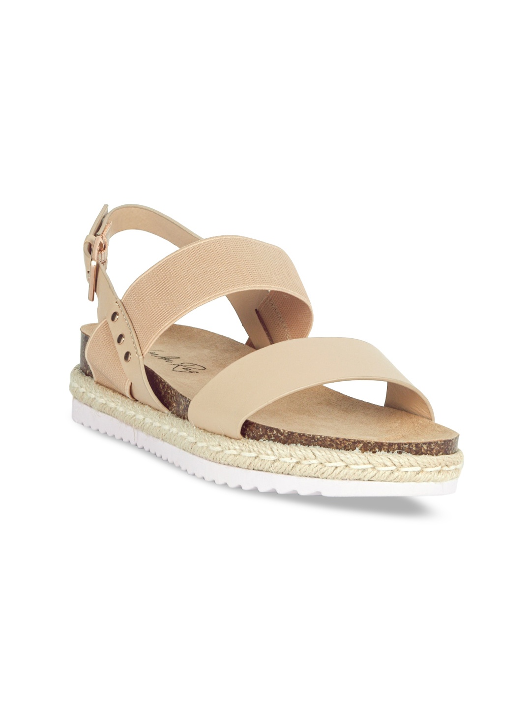 

London Rag Nude-Coloured Flatform Sandals