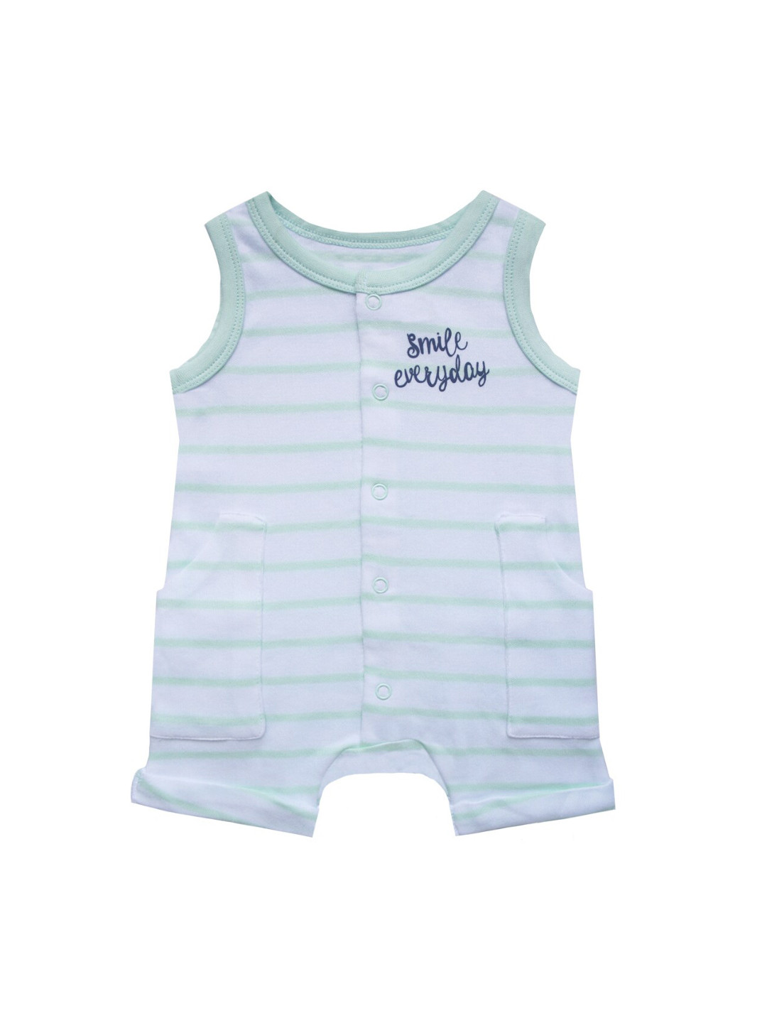 

milou Boys White & Blue Striped Rompers