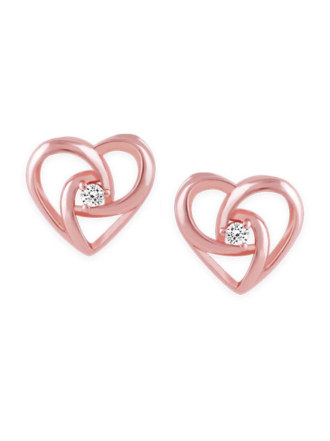 

GIVA Woman 925 Sterling Silver Rose Gold Heart Shaped Studs Earrings