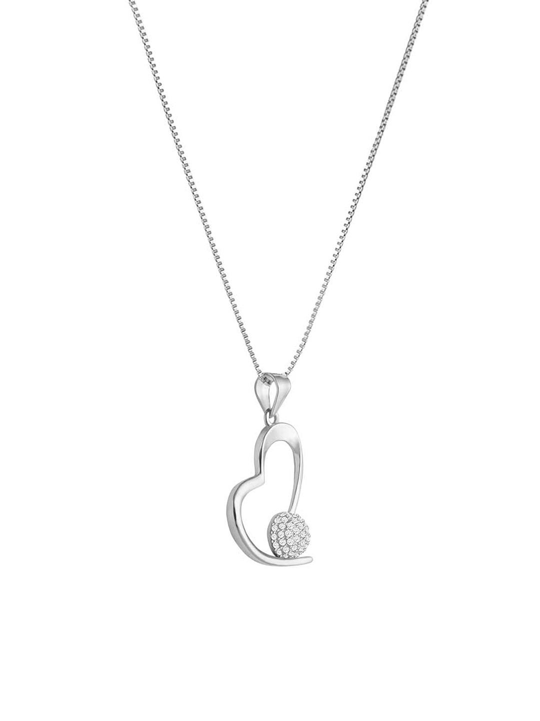 

GIVA 925 Sterling Silver & Rhodium-Plated White Cubic Zirconia-Studded Love Pendant