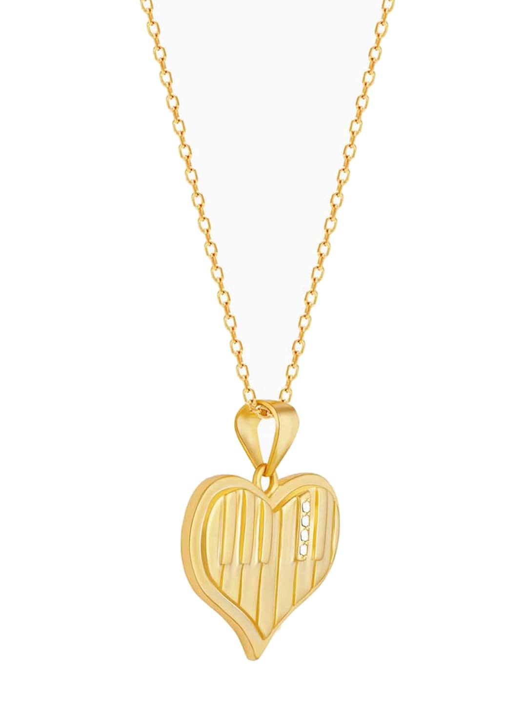 

GIVA 925 Sterling Silver 18k Gold Plated My Heart Will Go On Pendant With Link Chain