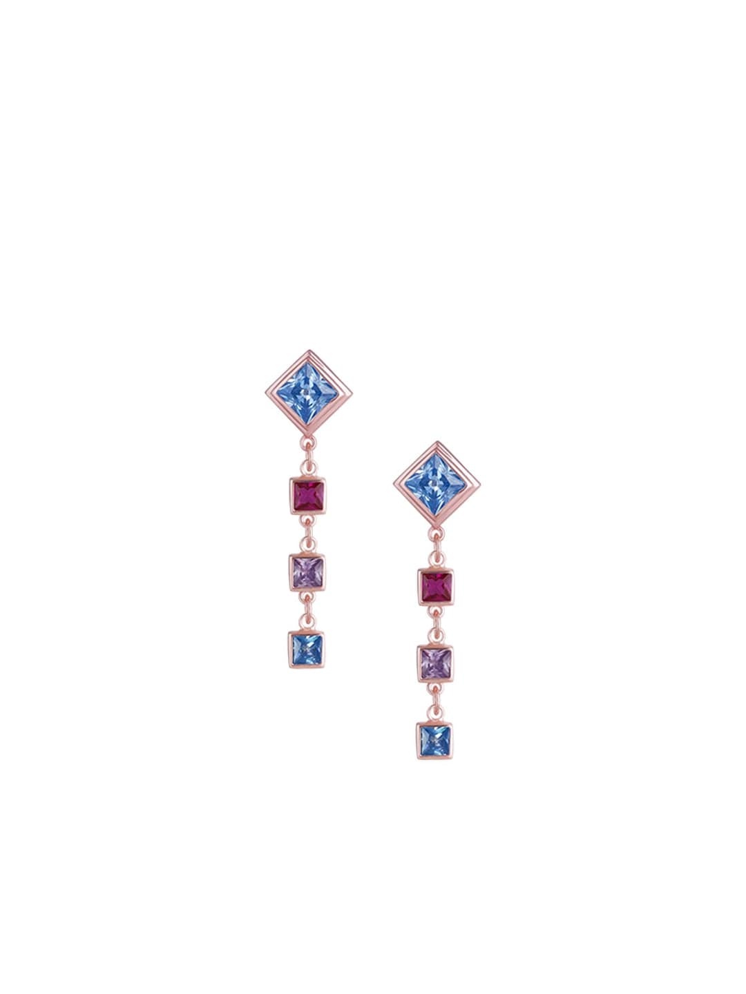 

GIVA 925 Sterling Silver Rose Gold Plated Flying Colours Earrings